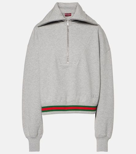 Gucci Web cotton jersey sweatshirt - Gucci - Modalova