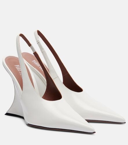 Nina 105 patent leather slingback pumps - Paris Texas - Modalova