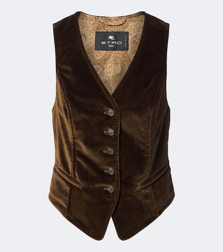 Etro Gilet in velluto di cotone - Etro - Modalova