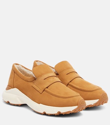 Sneakers in suede con shearling - Tod's - Modalova
