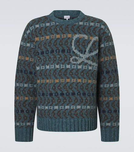 Logo intarsia wool-blend sweater - Loewe - Modalova