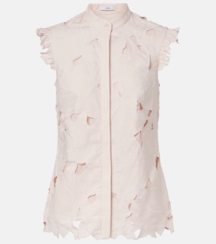 Top in misto cotone con ricamo floreale - Erdem - Modalova