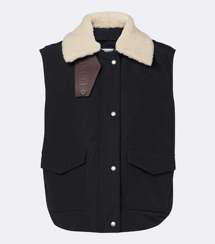 Gilet in misto cotone con shearling - Loewe - Modalova