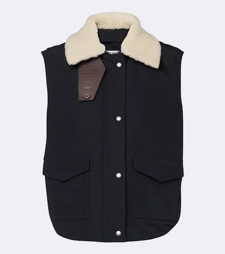Weste aus einem Baumwollgemisch mit Shearling - Loewe - Modalova
