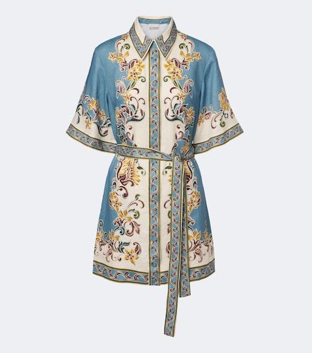 Alémais Vestido corto Joan de lino estampado - Alemais - Modalova