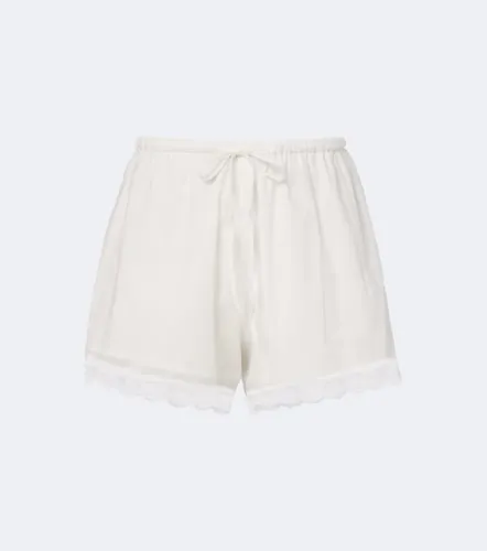 Marilyn lace-trimmed cotton shorts - Posse - Modalova