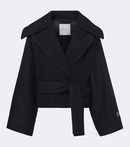Patou Belted wool and silk peacoat - Patou - Modalova