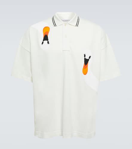 Printed polo cotton shirt - JW Anderson - Modalova