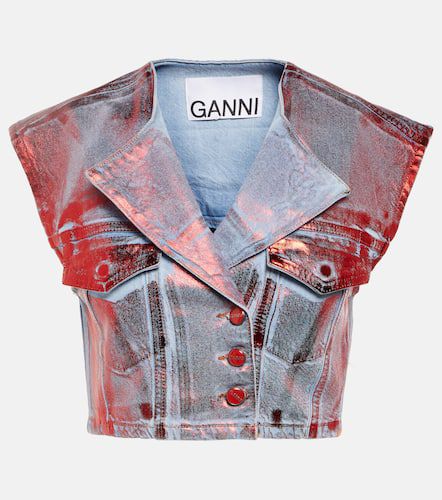 Ganni Metallic denim vest - Ganni - Modalova