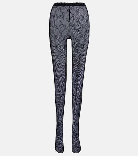 Moonogram flocked mesh tights - Marine Serre - Modalova