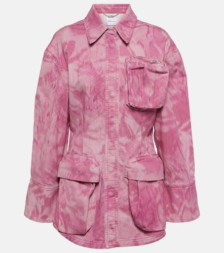 Camouflage denim cargo jacket - Blumarine - Modalova