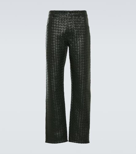 Intrecciato leather straight pants - Bottega Veneta - Modalova