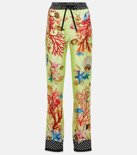 Capri printed silk tapered pants - Dolce&Gabbana - Modalova