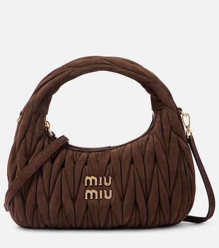 Bolso al hombro Wander Small de ante matelassé - Miu Miu - Modalova