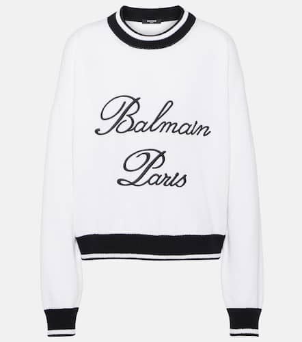 Signature embroidered sweater - Balmain - Modalova