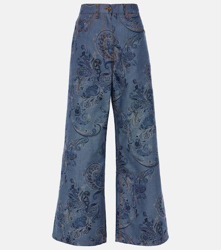 Paisley jacquard wide-leg jeans - Etro - Modalova