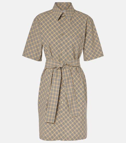 Check cotton shirt dress - Burberry - Modalova