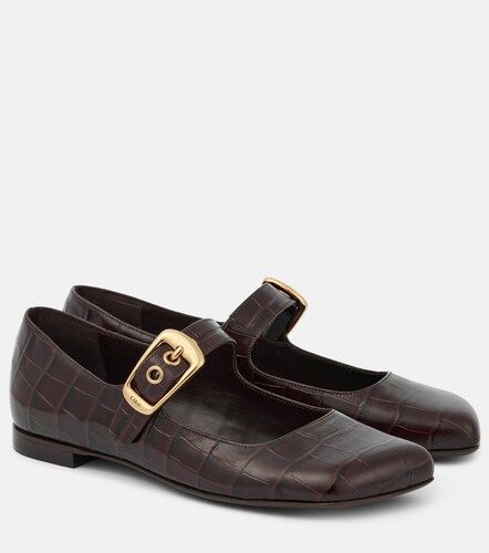 Polly croc-effect leather Mary Jane flats - Chloe - Modalova