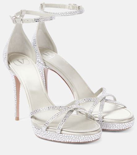 Eveninglam 115 embellished satin sandals - Valentino Garavani - Modalova