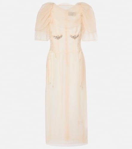 Vestido midi fruncido adornado - Simone Rocha - Modalova