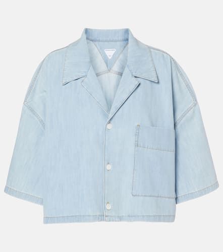 Cropped cotton denim shirt - Bottega Veneta - Modalova