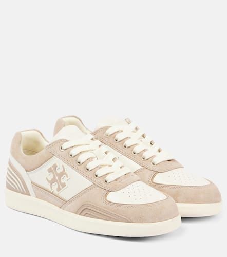 Clover Court suede and leather sneakers - Tory Burch - Modalova