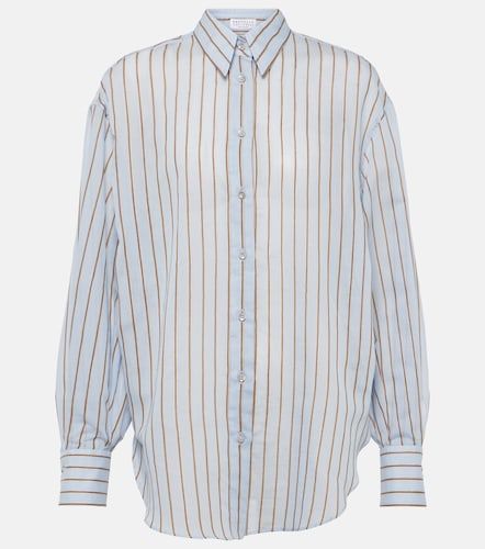 Camisa en mezcla de algodón y lamé - Brunello Cucinelli - Modalova