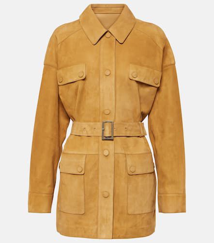 Single-breasted suede coat - Yves Salomon - Modalova