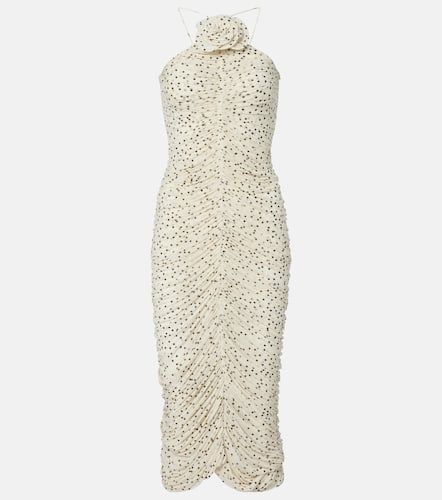 Floral-appliquÃ© polka-dot maxi dress - Magda Butrym - Modalova