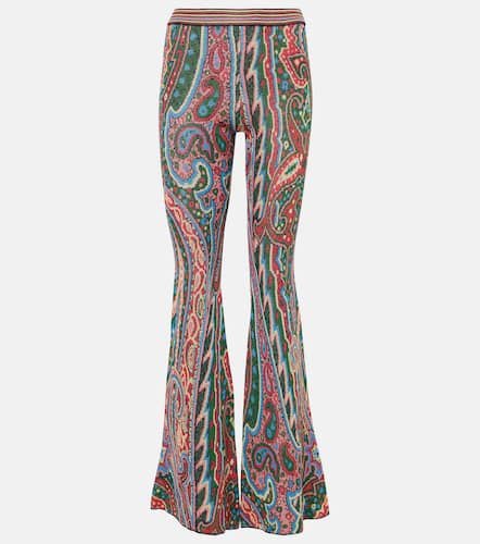 Knitted paisley jacquard flared pants - Etro - Modalova