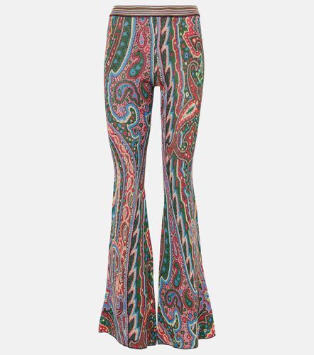 Pantalones flared en jacquard con paisley - Etro - Modalova