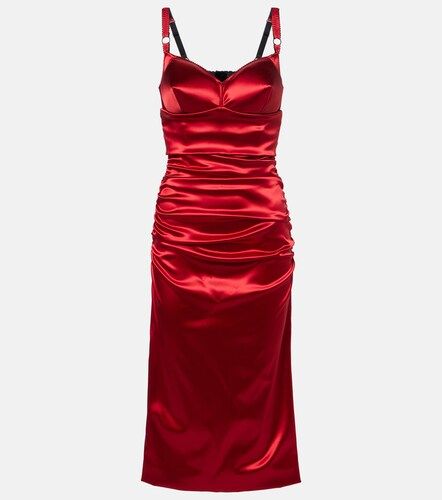 Dolce&Gabbana Abito midi in raso - Dolce&Gabbana - Modalova