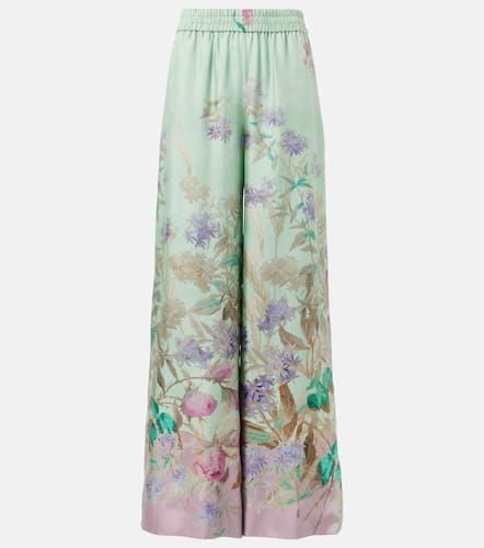 Floral silk palazzo pants - La DoubleJ - Modalova