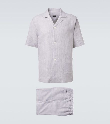 Zegna Pijama de lino a rayas - Zegna - Modalova