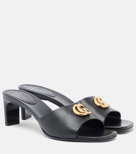 Gucci Double G leather mules - Gucci - Modalova
