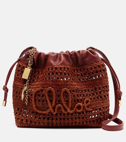 Chloé Borsa a secchiello Mini in rafia con pelle - Chloe - Modalova