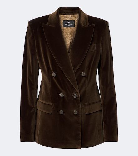 Double-breasted cotton velvet blazer - Etro - Modalova