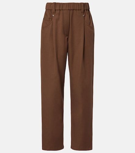 Pantaloni regular in misto cotone - Brunello Cucinelli - Modalova