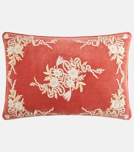 Cuscino in velluto di cotone con ricamo - Les-Ottomans - Modalova
