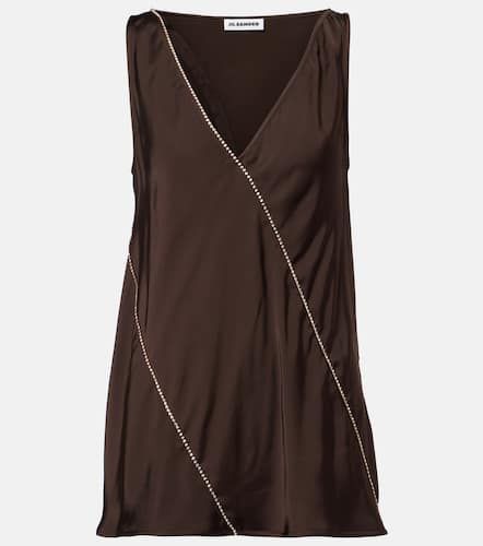 Top aus Satin mit Kristallen - Jil Sander - Modalova