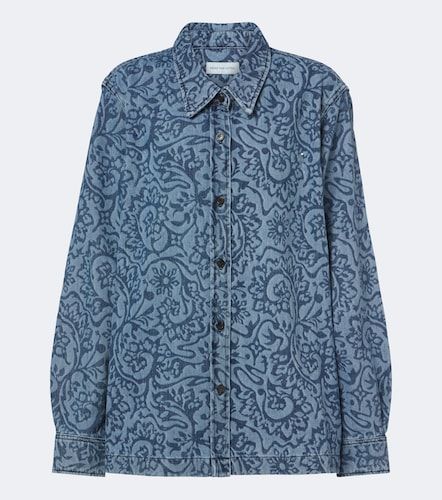 Sobrecamisa de denim estampada - Dries Van Noten - Modalova