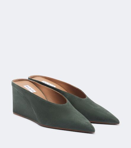 Alaïa Mules Cube de ante con cuña - Alaia - Modalova