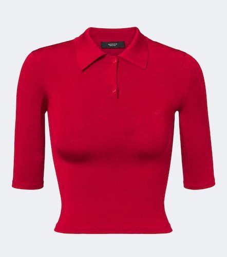 Polo-Pullover aus einem Seidengemisch - Gucci - Modalova