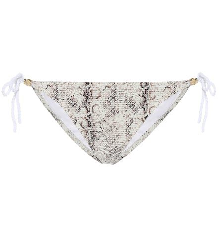 Zambia snake-effect bikini bottoms - Heidi Klein - Modalova