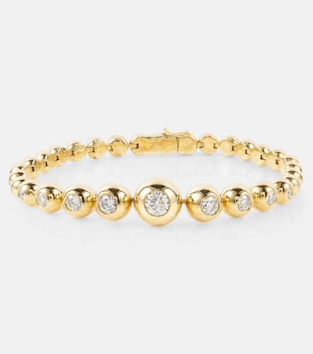 Audrey Graduated 18kt tennis bracelet with diamonds - Melissa Kaye - Modalova