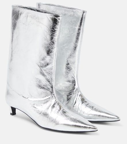 Metallic leather ankle boots - Jil Sander - Modalova