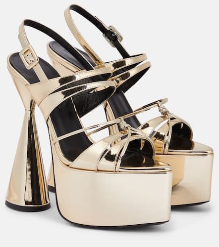 Belle metallic leather platform sandals - D'Accori - Modalova