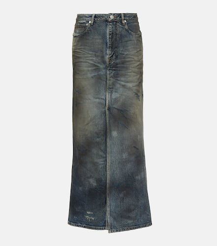 Bleached denim maxi skirt - Balenciaga - Modalova