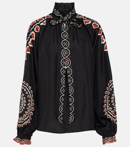 Cerere printed silk blouse - La DoubleJ - Modalova