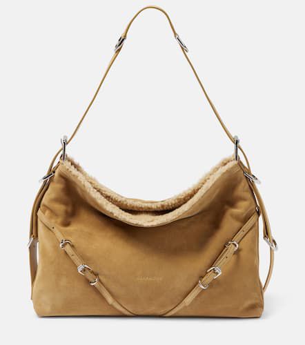 Bolso al hombro Voyou Medium de ante y borrego - Givenchy - Modalova